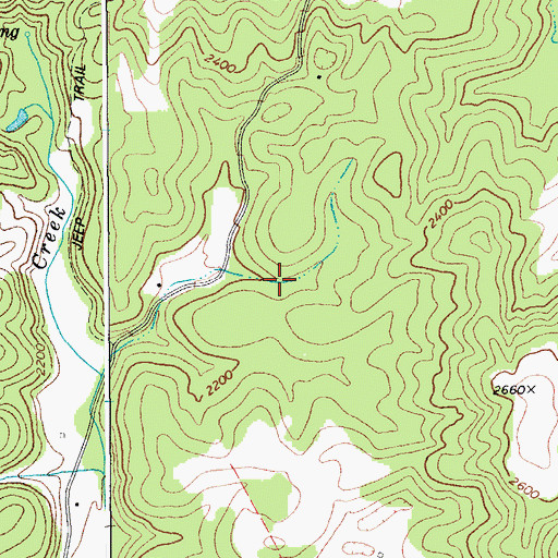 Topographic Map of Jackson Farm Spring, WV