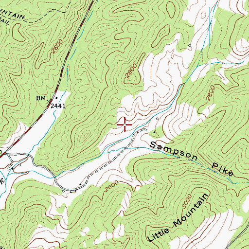 Topographic Map of McCarty Spring, WV