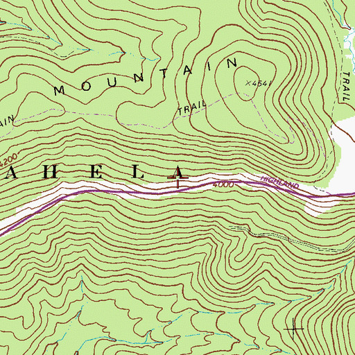 Topographic Map of Stoney Creek Mountain Spring, WV