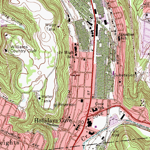 Topographic Map of Assumption of the Blessed Virgin Mary Greek Catholic Church, WV