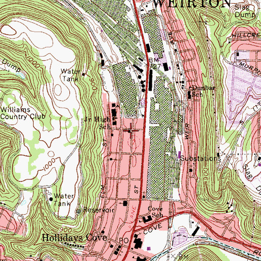 Topographic Map of Beth Israel Synagogue, WV