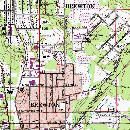 Topographic Map of First Saint Siloam Missionary Baptist Church, AL
