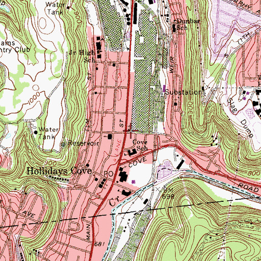 Topographic Map of First Christian Church, WV