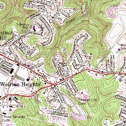 Topographic Map of Maranatha Assembly of God Church, WV