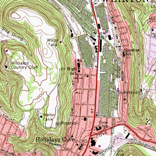 Topographic Map of Saint Nicholas Russian Orthodox Church, WV