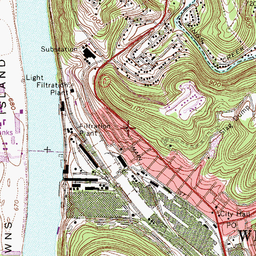 Topographic Map of Saint Peters African Methodist Episcopal Church, WV