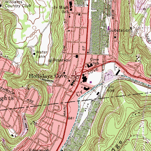 Topographic Map of Trinity Lutheran Church, WV