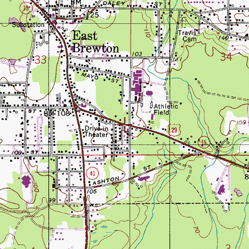 Topographic Map of Liberty Fellowship Church, AL