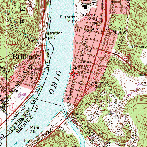 Topographic Map of Apostolic Faith Assembly Church, WV