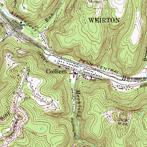 Topographic Map of Collier Primary School, WV