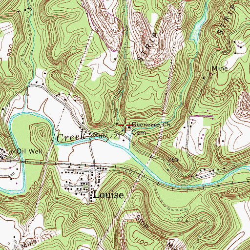 Topographic Map of Ebenezer School (historical), WV
