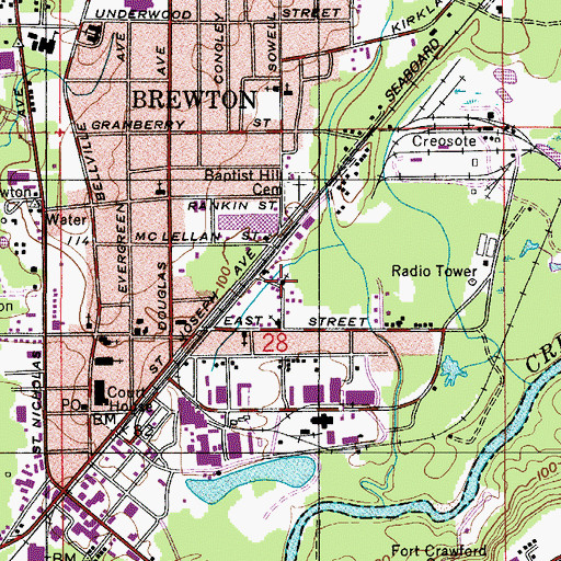 Topographic Map of Triumph the Church and Kingdom of God in Christ, AL