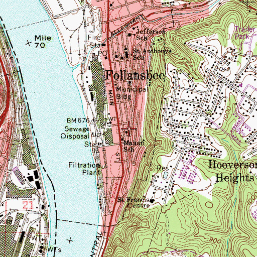 Topographic Map of Free Methodist Church, WV