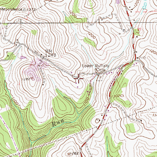 Topographic Map of Gist School (historical), WV
