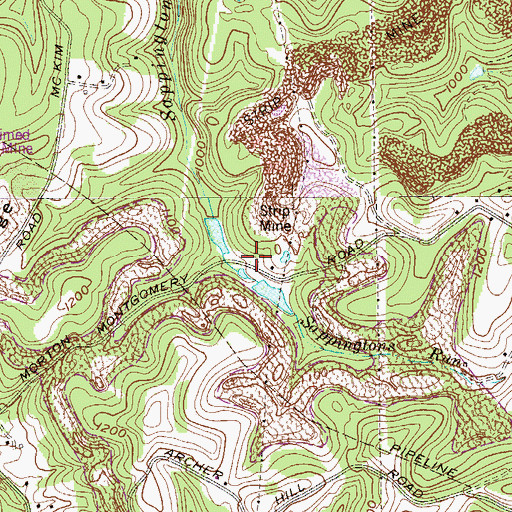 Topographic Map of Morton School (historical), WV