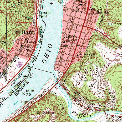 Topographic Map of Pentecoastal Church (historical), WV