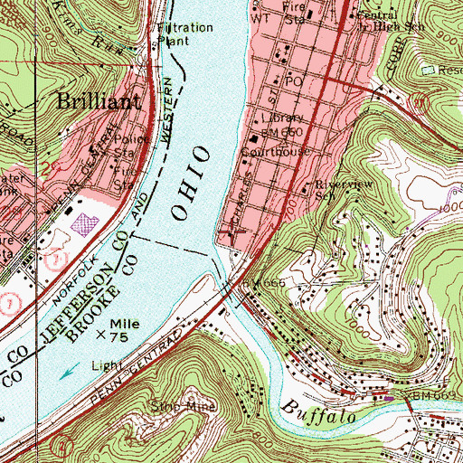 Topographic Map of Saint Lukes Baptist Church, WV
