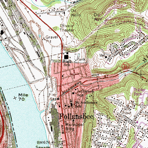 Topographic Map of The Orchard, WV