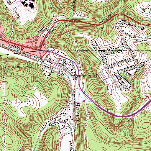 Topographic Map of Weirton Christian Academy, WV