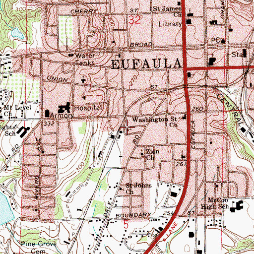 Topographic Map of Church of the First Born of the Living God, AL