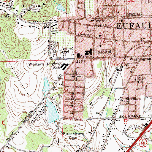 Topographic Map of First Freewill Baptist Church, AL