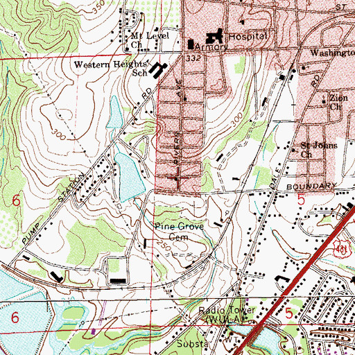 Topographic Map of Star Baptist Church, AL