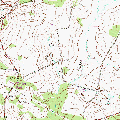 Topographic Map of Broad Ford School (historical), WV