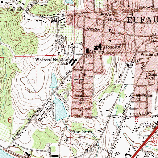 Topographic Map of Western Heights Missionary Baptist Church, AL