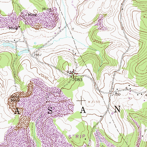 Topographic Map of Cale School (historical), WV