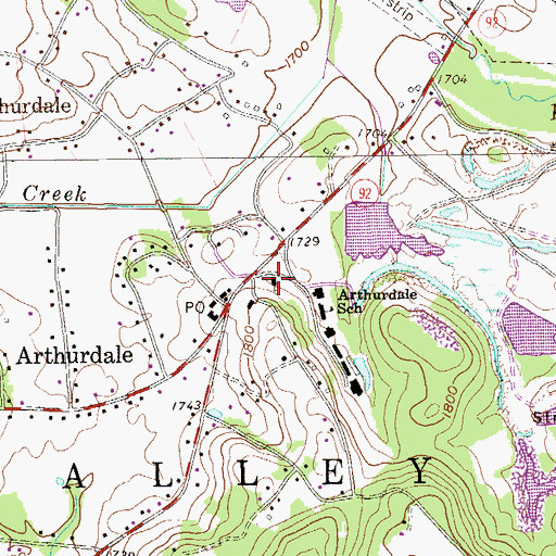 Topographic Map of Community Presbyterian Church, WV