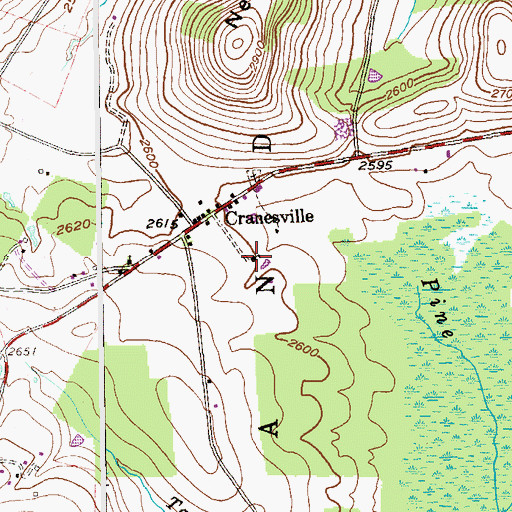 Topographic Map of Cranesville School (historical), WV