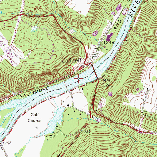 Topographic Map of Fairfax Ferry (historical), WV