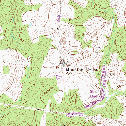 Topographic Map of Florence (historical), WV