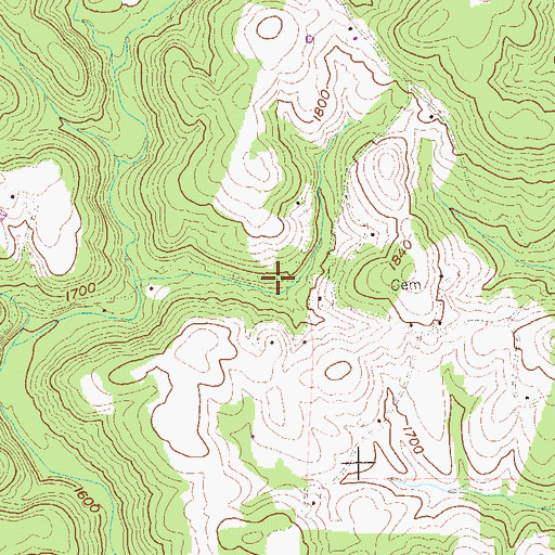 Topographic Map of Greenville School (historical), WV