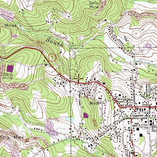 Topographic Map of Kingwood Assembly of God Church, WV