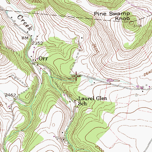 Topographic Map of Laurel Glen Church of the Brethren, WV