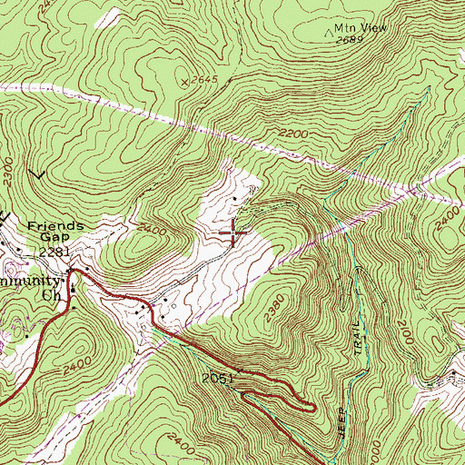 Topographic Map of Pickering Farm Spring, WV