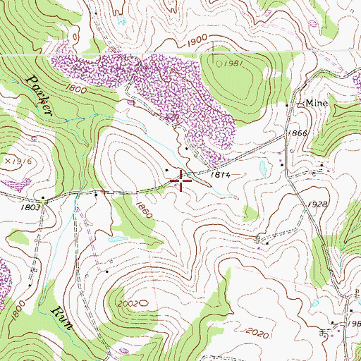 Topographic Map of Pleasant Valley School (historical), WV