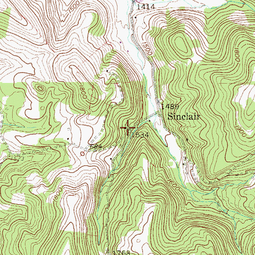 Topographic Map of Sinclair United Methodist Church, WV