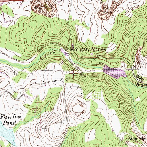 Topographic Map of Slabtown Schoolhouse (historical), WV