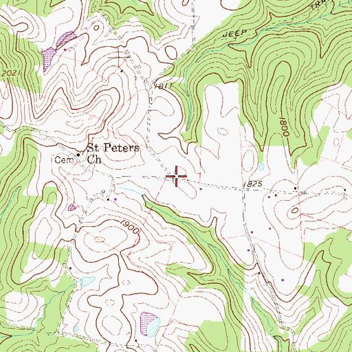 Topographic Map of White School (historical), WV