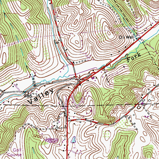 Topographic Map of Fairhaven, WV