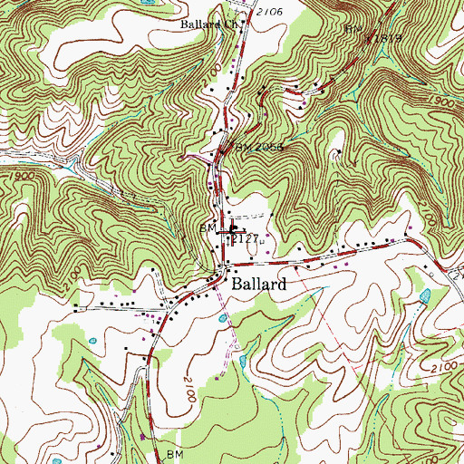 Topographic Map of First Missionary Baptist Church, WV