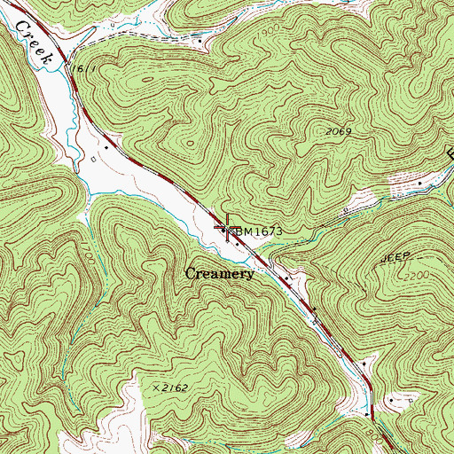 Topographic Map of Flints Baptist Chapel, WV