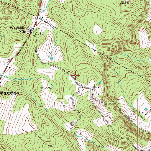Topographic Map of Upton Church (historical), WV