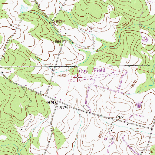 Topographic Map of Titus Field, WV