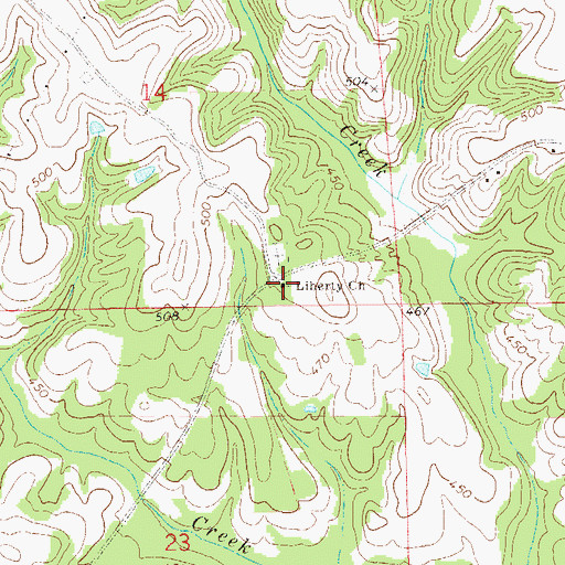 Topographic Map of Liberty Baptist Church, AL
