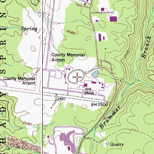 Topographic Map of Raleigh County Memorial Airport, WV