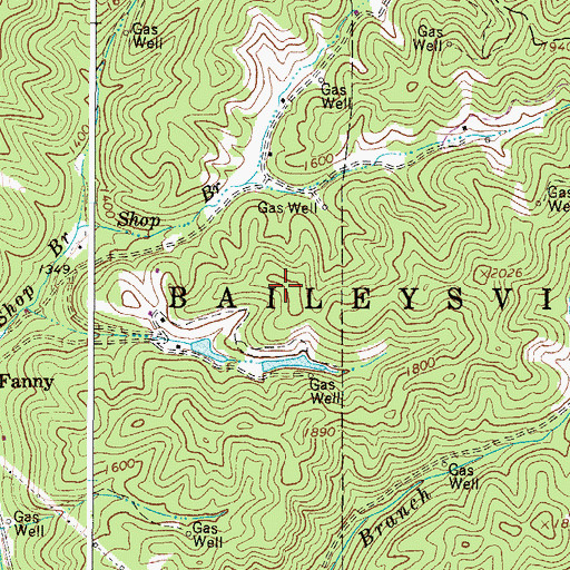 Topographic Map of Swope Farm Airport (historical), WV