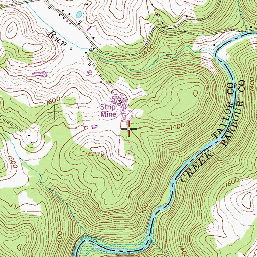 Topographic Map of Roy Airfield (historical), WV